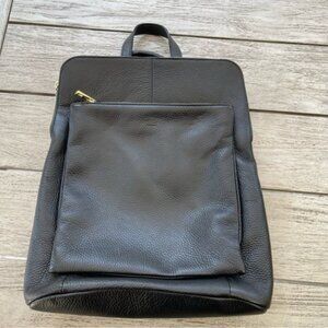 Unicai Firenze Black Leather Backpack
